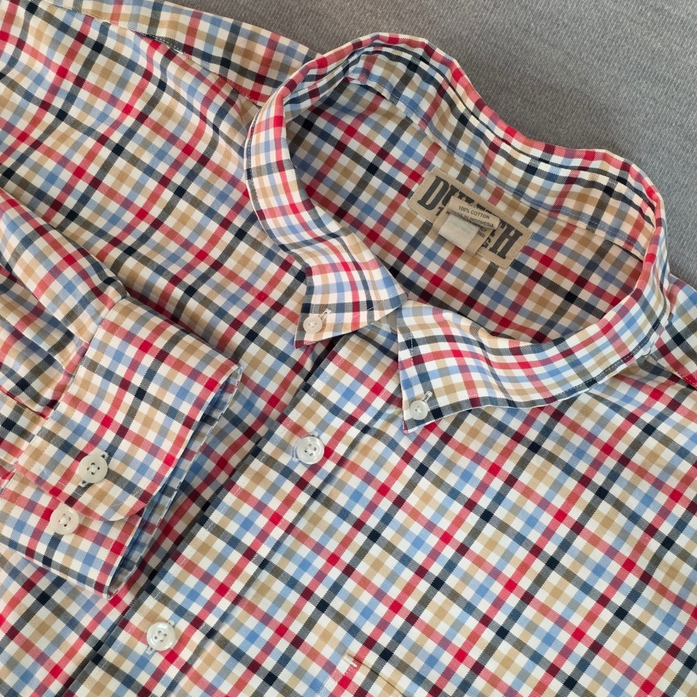 Duluth Trading Co Plaid Button Down Size 3XL Men Multicolor Long Sleeve Cotton‎